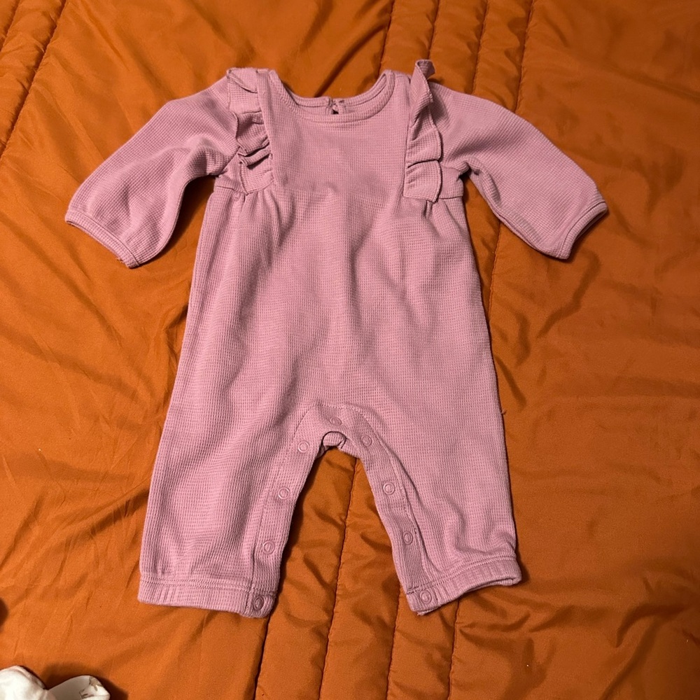 Pink Ruffled Kids One Piece